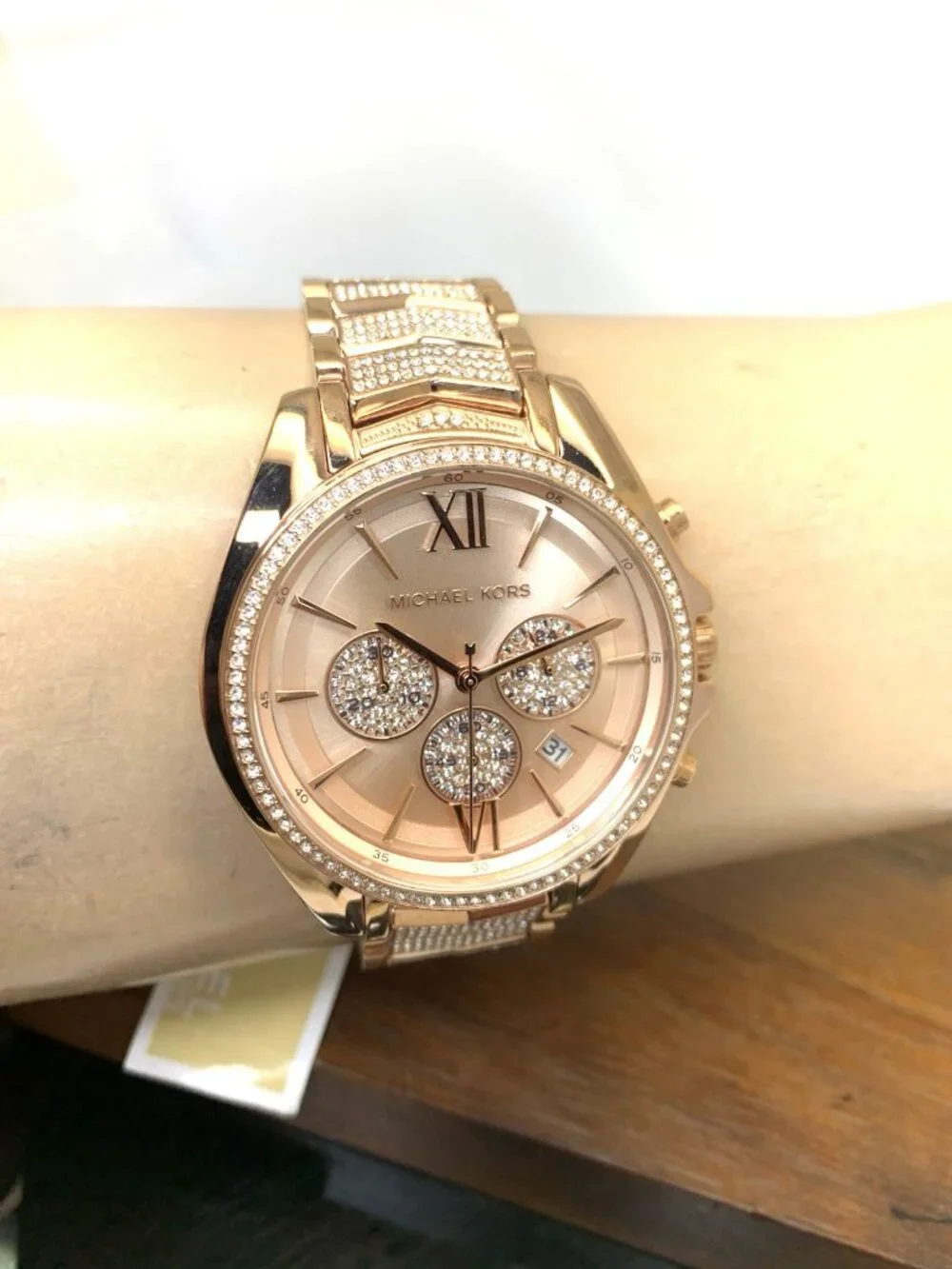 Michael Kors Women's Watch MK6730 Quartz Chronograph Rose Gold Steel 43mm